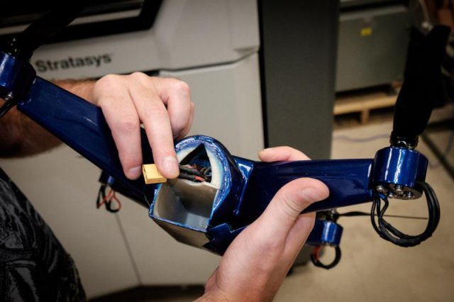 NTU-Stratasys 3D Printed ULTEM drone with embedded electronics. Credit: Nanyang Technological University