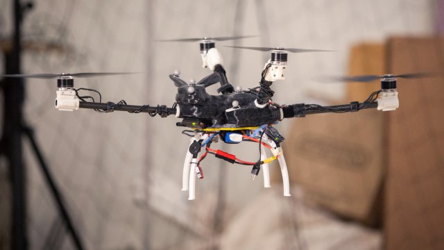 The team's bunnycopter has rotors at different heights Credit: Jason-Dorfman-MIT CSAIL