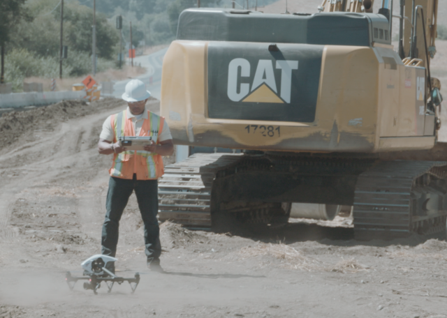 Commercial Drone at Construction Site Pre Launch