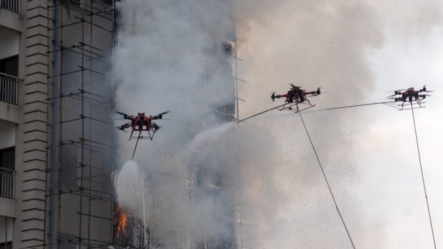 Fire Drill for High-Rise Firefighting Drones in China – UAS VISION