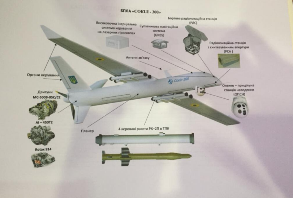 Risultato immagini per sokil-300 Unmanned Aerial Combat Vehicle (UAV)
